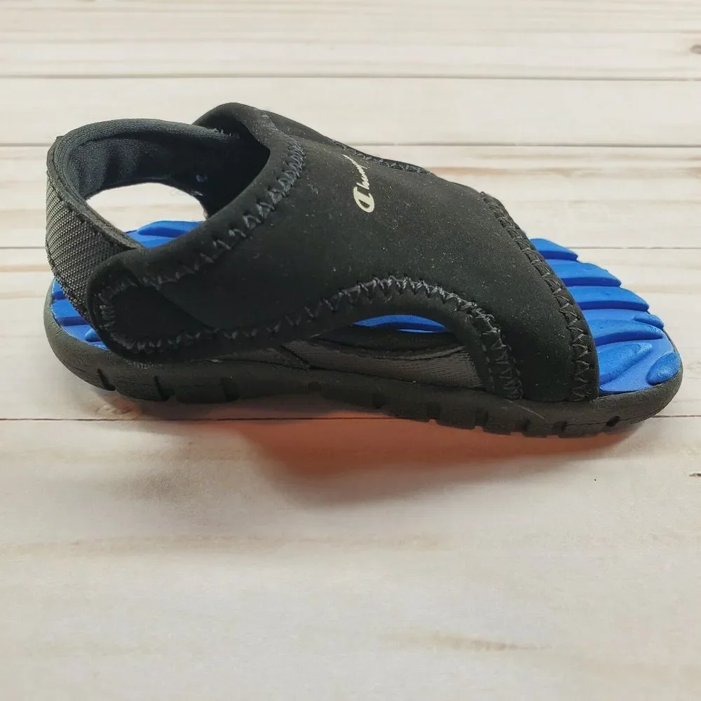 Champion Toddler Unisex 3W Water Shoes Open Toe Strap‎ Easy Access Black Blue